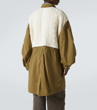 Junya Watanabe Aran wool-trimmed cotton jacket