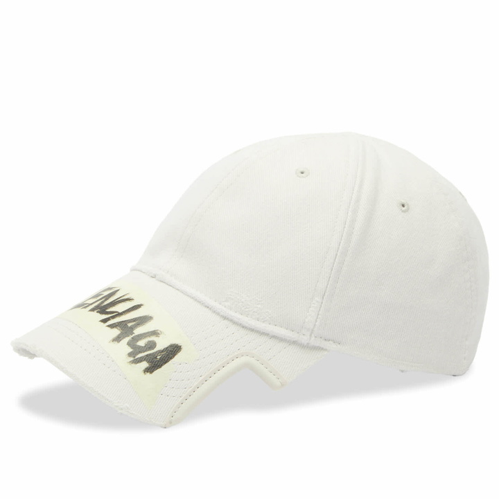 Photo: Balenciaga Men's Logo Cap in Dirty White