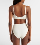 Karla Colletto Tess floral-appliqué bikini top