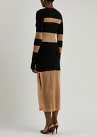 Norma Kamali Tulle and Stretch-jersey Midi Dress Black
