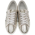 Jimmy Choo Silver Metallic Cash Sneakers