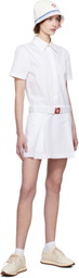 Casablanca White Pleated Cotton Tennis Minidress