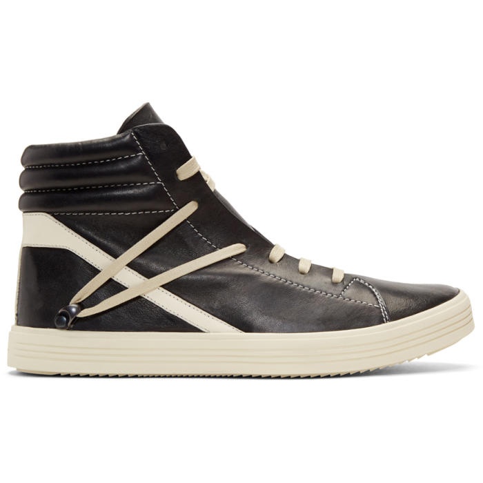 Photo: Rick Owens Black Trasher High-Top Sneakers