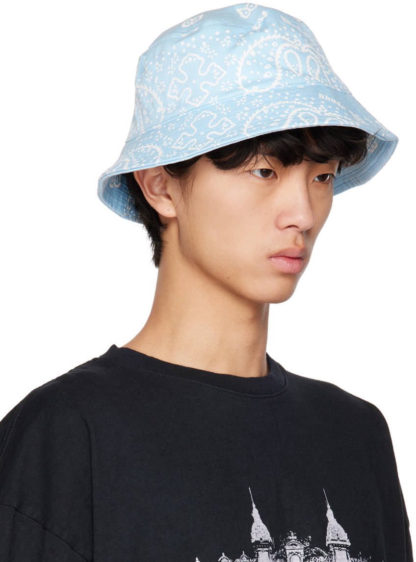 Rhude Blue Bandana Bucket Hat Rhude