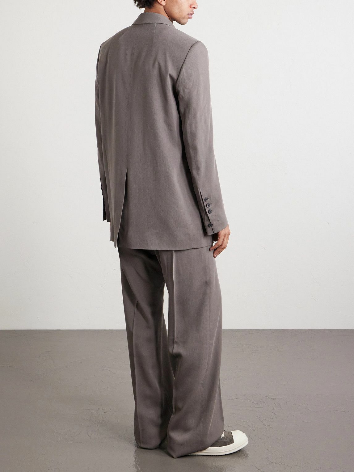 Rick Owens - Straight-Leg Wool Trousers - Gray