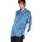 Botter Blue and White Stripe Side Label Shirt