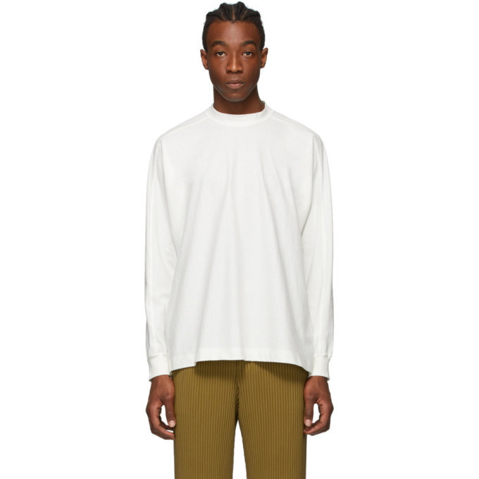 Photo: Homme Plisse Issey Miyake White Release T-1 Long Sleeve T-Shirt