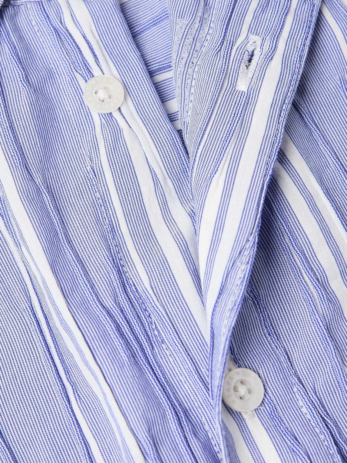 トップス WTAPS COTTON. DOBBY. TEXTILE WTAPS - Logo-Appliquéd Striped Cotton-Blend Dobby Shirt