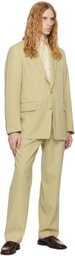 AURALEE Khaki Light Wool Max Gabardine Blazer