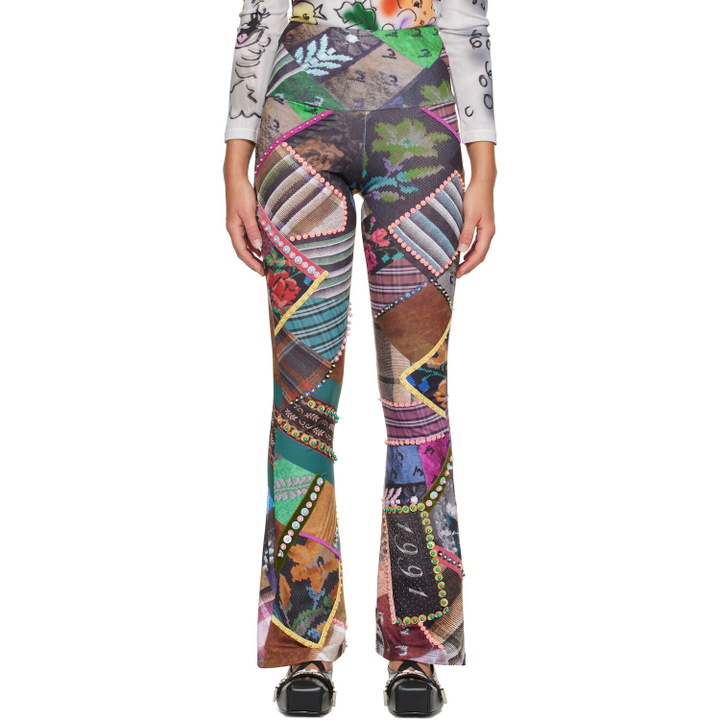Photo: Chopova Lowena Multicolor '1991' Beaded Jersey Leggings