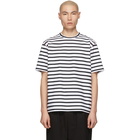 Comme des Garcons Homme Black and White Intarsia T-Shirt