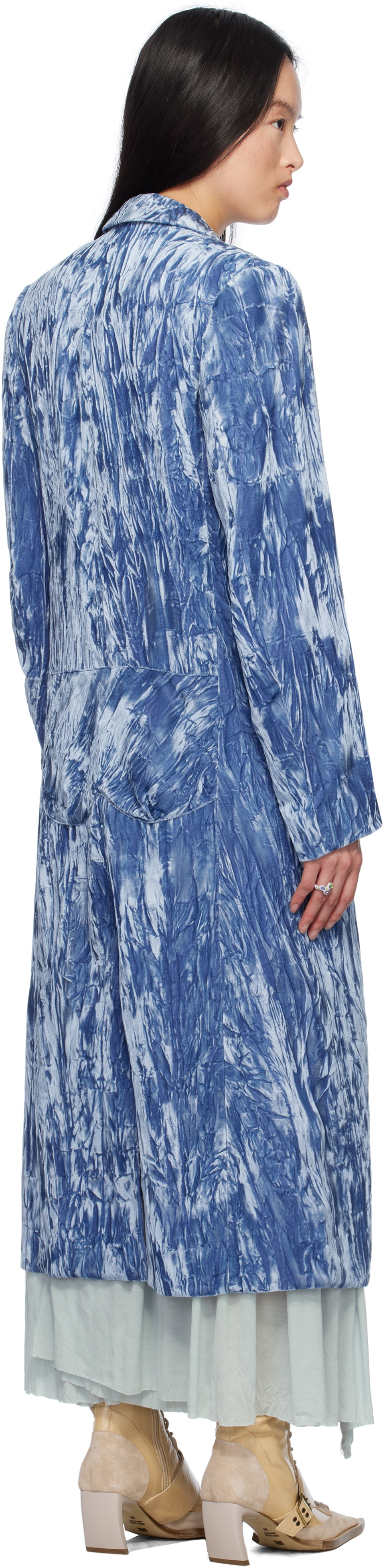 Collina Strada Blue Short Wolverine Coat