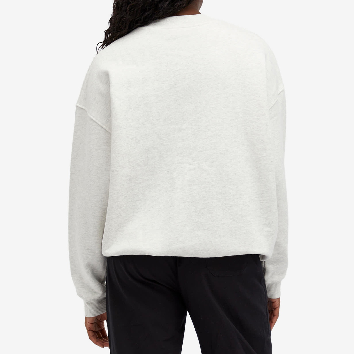 Adanola Women's Vintage Sports Oversized Sweatshirt in Light Grey