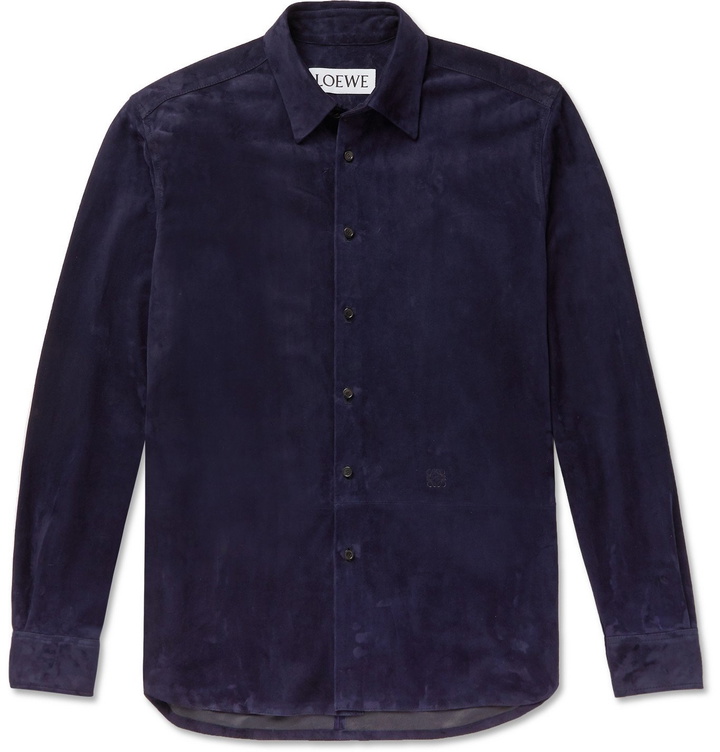 Photo: Loewe - Suede Shirt - Blue