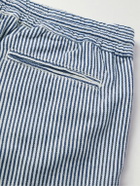 La Paz - Pestana Straight-Leg Striped Linen Drawstring Shorts - Blue