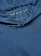 Derek Rose - Basel Stretch Micro Modal Jersey Hoodie - Blue