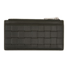 Bottega Veneta Grey Printed Grid Card Holder