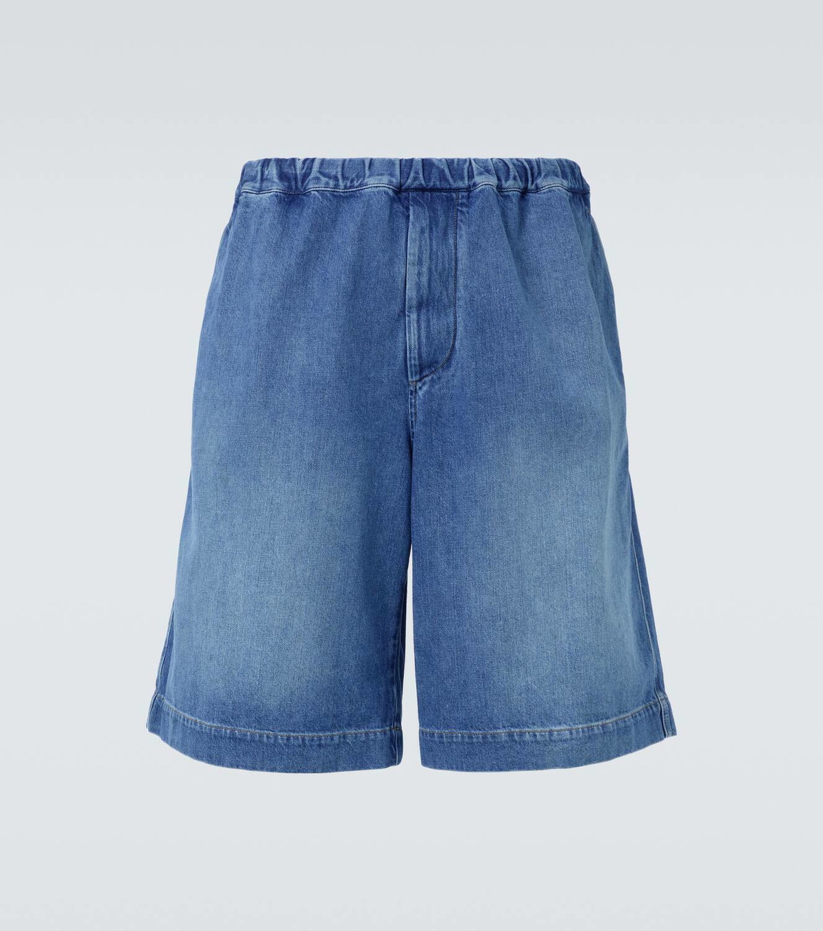 【KOOLOSET】[Plan] Cutting Brush Washing Bermuda Denim Plan C Denim Bermuda shorts Plan C