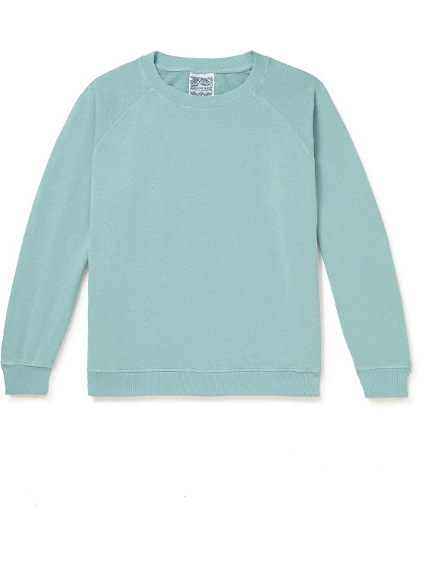 Photo: Jungmaven - Bonfire Garment-Dyed Hemp and Organic Cotton-Blend Jersey Sweatshirt - Blue