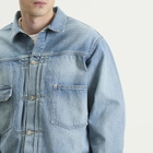 Unlikely Dry Goods Men's Time Travel Denim Trucker Jacket in 1977 Wash