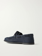 John Lobb - Foil Nubuck Boat Shoes - Blue