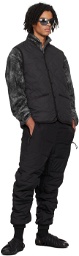 TAION Black V-Neck Down Vest
