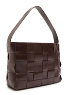 ST. Agni Woven Mini Leather Tote - Chocolate - One Size