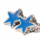 TwoJeys Blue Melted Stars Knuckle Ring Presented by END. in Silver