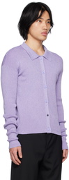 Acne Studios Purple Rib Cardigan