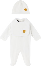 Versace Baby White Medusa Three-Piece Set