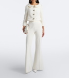 Safiyaa Bridal Brigitta cropped crêpe jacket
