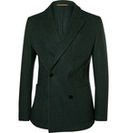 Berluti - Green Double-Breasted Felted-Cashmere Blazer - Men - Green