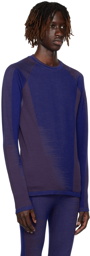 Y-3 Blue & Purple Seamless Long Sleeve T-Shirt