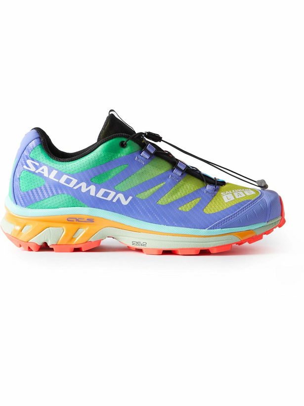 Photo: Salomon - XT-4 TPU-Trimmed Mesh Running Sneakers - Blue