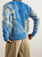 The Elder Statesman - Spiral City Tranquility Tie-Dyed Cashmere Sweater - Blue