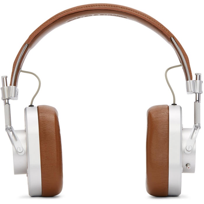 Photo: Master and Dynamic Silver and Brown MH40B2 Headphones 