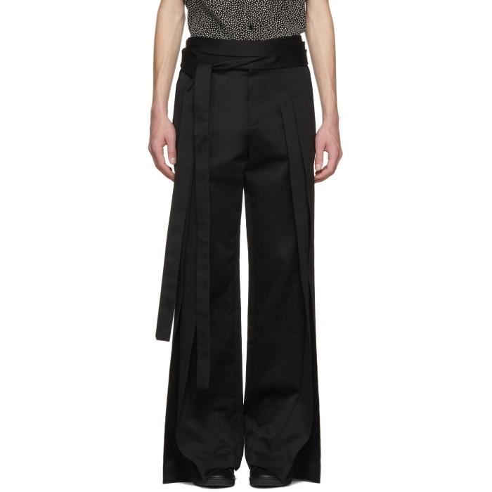 Photo: Saint Laurent Black Pleated Trousers