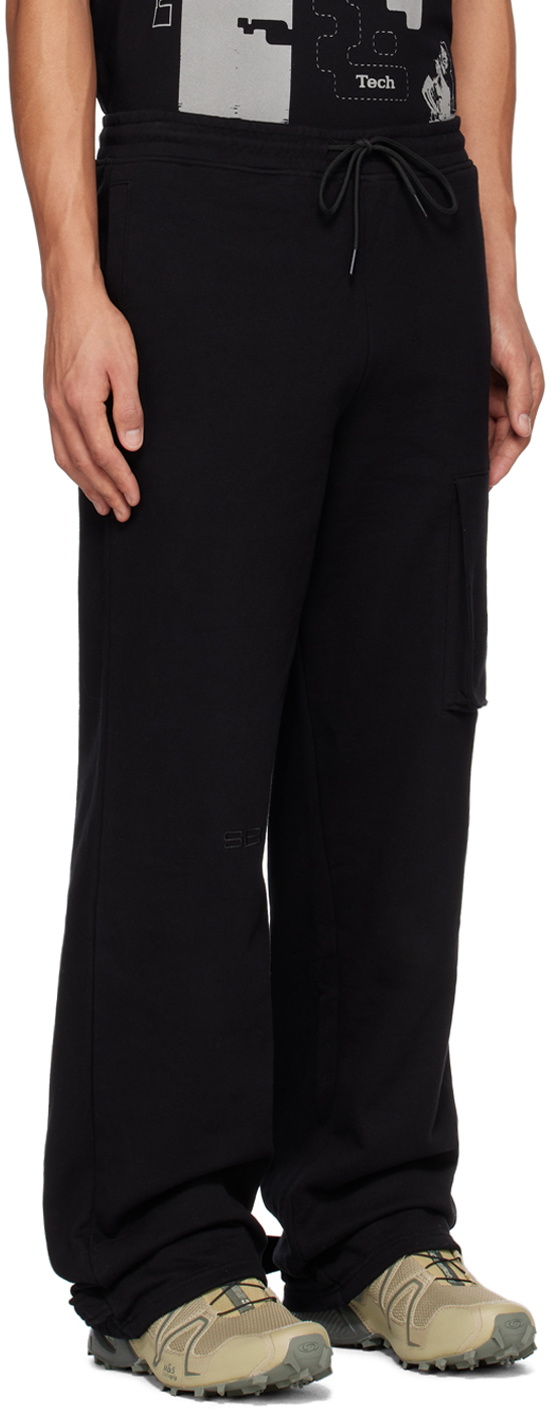 SPENCER BADU Black Wide Leg Lounge Pants