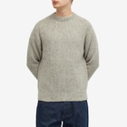 Foret Men's Cone Rib Knit Sweatshirt in Light Grey Melange