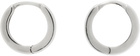 Laura Lombardi Silver Clutch Hoop Earrings