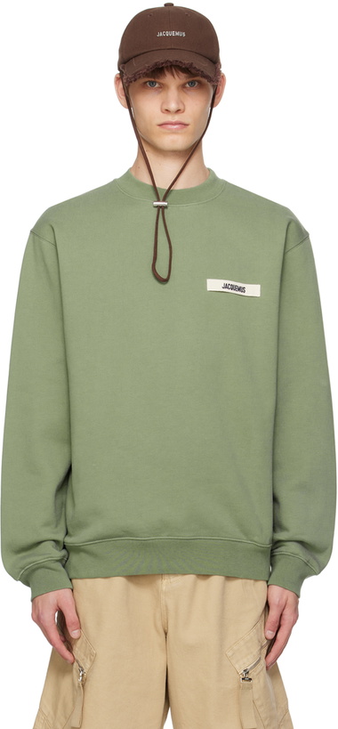 Photo: JACQUEMUS Green La Casa 'Le sweatshirt Gros Grain' Sweatshirt