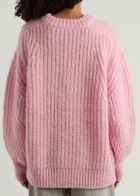 Rotate Sunday Logo-intarsia Wool-blend Jumper Lilac