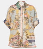 Zimmermann Tallow floral ramie shirt