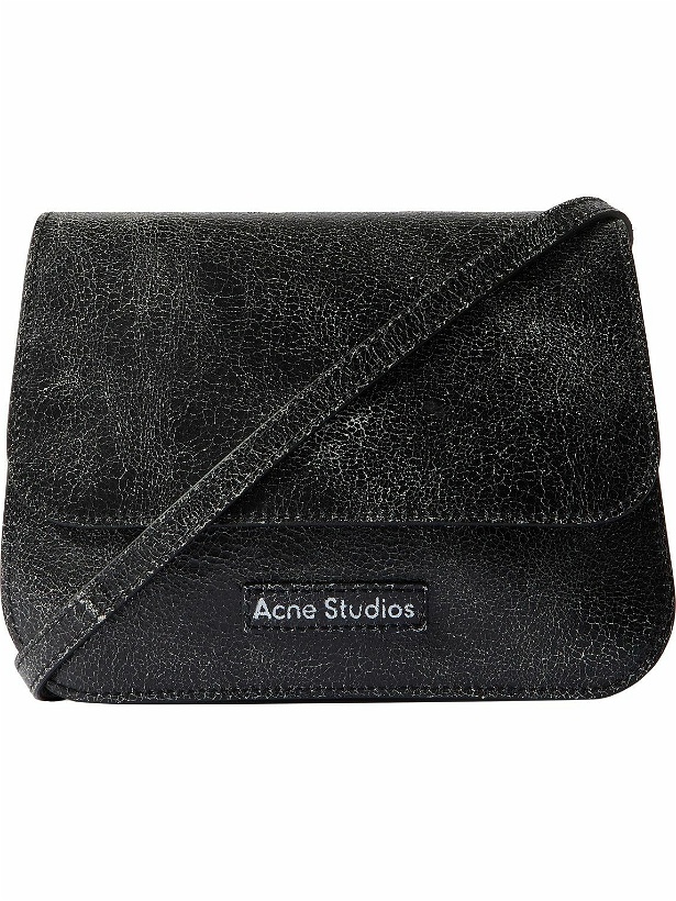 Photo: Acne Studios - Platt Cracked-Leather Messenger Bag