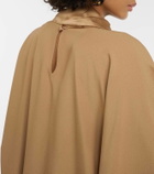 Taller Marmo California caped crêpe kaftan