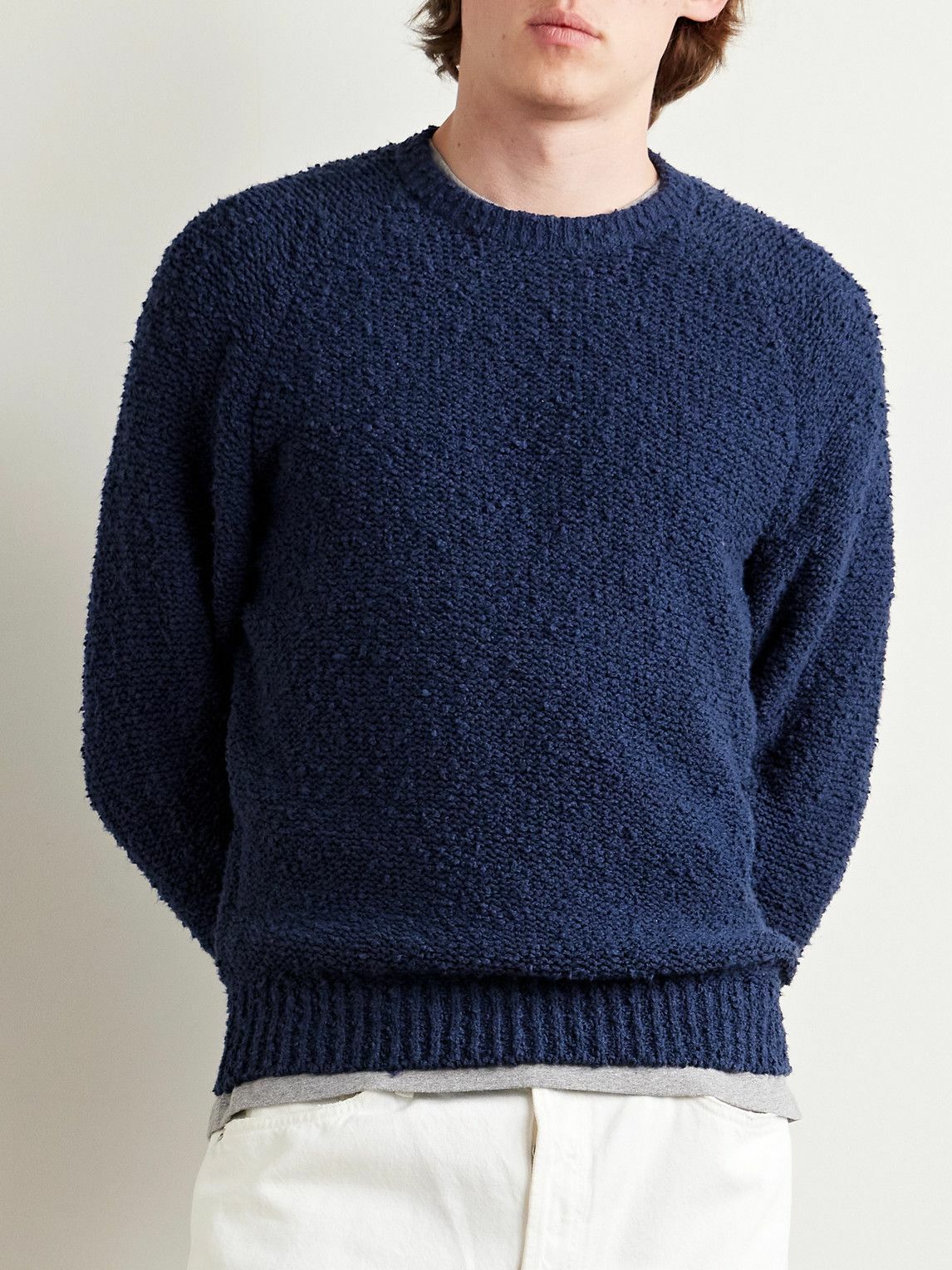 Noah noah nyc cotton sweater ネイビー　xsサイズ Noah Navy Cotton Sweater Noah NYC