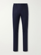 Canali - Slim-Fit Tapered Wool-Flannel Suit Trousers - Blue