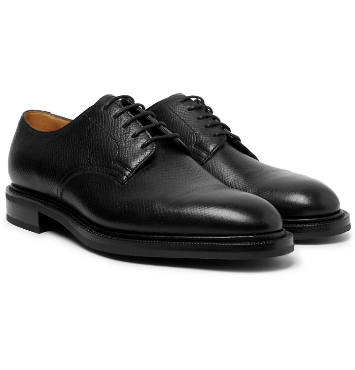 Photo: Edward Green - Windermere Suede Derby Shoes - Black