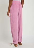 American Vintage Padow Cropped Corduroy Trousers Pink