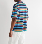 Missoni - Camp-Collar Striped Cotton-Jersey Shirt - Blue